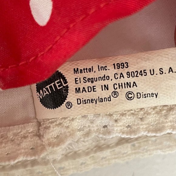 Vintage Disney Minnie Mouse Toy Hand Puppet Plush 10" Mattel 1993 Disneyland - Picture 11 of 13